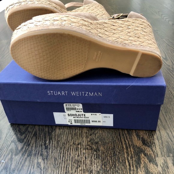 STUART WEITZMAN WEDGE SANDALS SIZE 8.5 - Picture 2 of 3